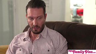 Stepdad Catches Stepdaughter Andi Rose Naked - Blowjob, Creampie & Cowgirl Fun