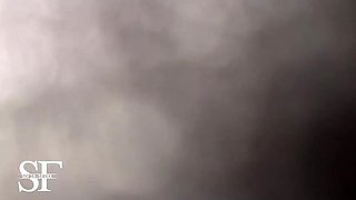 SofiasExxx Latina Masturbates Hard at Night Watching Porn - Squirting Orgasm & Moaning