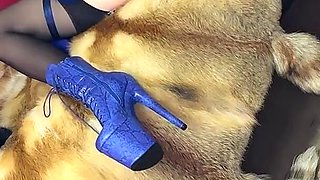 Lesbian Fur Fetish Fucking with Strapons, Tons of Fur, Huge Squirts on Fur Coat