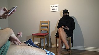 Arab Wife Got Mad at Me - I Flashed and Masturbated My Dick in Front of Her