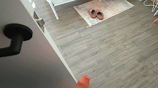 Slim Redhead Teen Cutie Got Dicked By Her Roomie While Watching Porn In VR Glasses