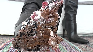 Smoking Mistress and Delicious Dessert From Boot Soles, POV Clip, Lady Victoria Valente