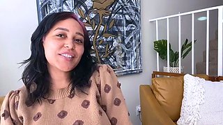 Chubby Brunette Big Boobs Dildo Masturbation