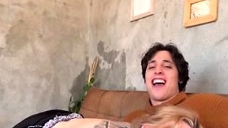 German amateur GF pussy fingered and blowjob