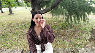 Tourist Girl Has Been Fucked in a Wood. Outdoor Sex with a Pretty Stranger