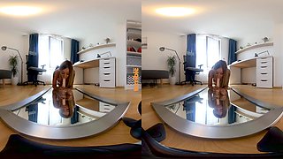 Dresscode Issues - Mirror / Voyeur; Blonde Secretary Solo And Blowjob And Mfm Threesome