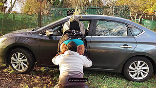 Hijab MILF Outdoor Car Romance - Ass Kissing, Face Sitting and Big Ass Love Making