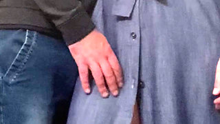 A Strange Old Man Perv In The Subway Play With My Pussy