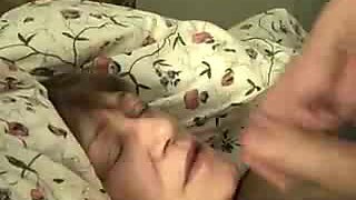 Drunk mother-in-lwa gives me some head and takes facial