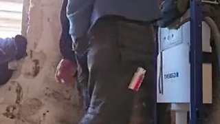 Permanently bi-man gets it with a and masturbates while working Part 1