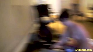 Naked Brunette Slut Orgy