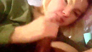 Giving my man a morning blowjob
