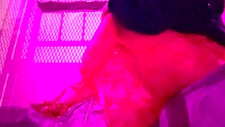 Italian Cougar Artemisia Love Dressed in fantastic high high-heeled slippers outdoor long gams fetish