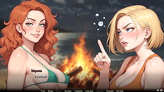 Natural boobs and hentai bondage fantasy with a naughty redhead