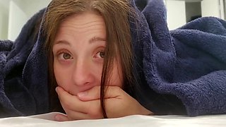 Cute Curvy Brunette Babe Pretends To Be a Sex Doll To Enjoy Her Step-bro's Dick