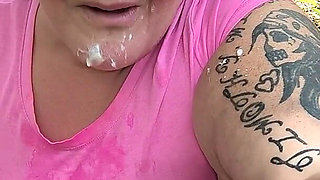 Mechanics Are Working on Her Car She Drinks His Cum Like a Hot Porn Star