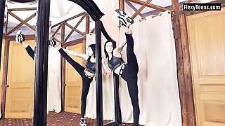 Hottie's stretch girls scene