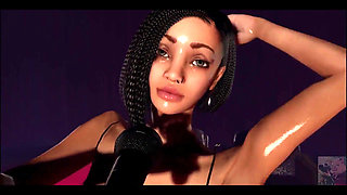 The Sexy Ebony Singer Oral and Anal Hard Sex