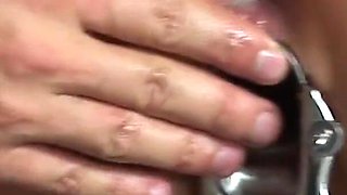 Blonde milf gets ready to go to her friend's garage full of sex toys to put in her