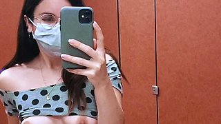 Cute curly brunette solo webcam masturbation