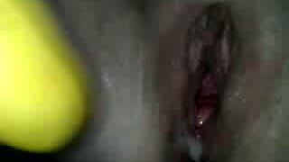 I love to fuck my tight snatch with banana when no one is around
