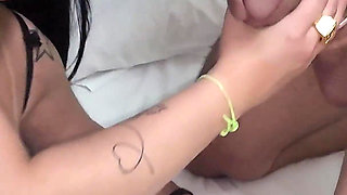 Young Brunette Endure Giant Cock in Hairy Pussy.