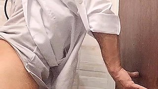 Doctor and Nurse Can't Resist and Have Sex in the Hospital Bathroom During Their Shift