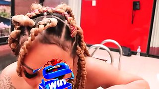 Nude lady with phat caboose providing blowage to Pocahontas