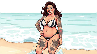 Ai Tattoo Art Curvy Bikini Women