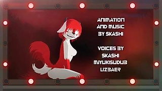 Wet Grins. Furry hentai animation by Skashi95