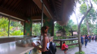 Tourist park visit and sex at home after