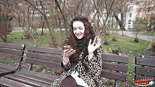 German Scout - Big Natural Saggy Tits Teen Alisa Horakova with Hairy Pussy at Casting Fuck