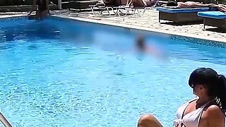 Public! Fucked in the Middle of the Hotel Pool