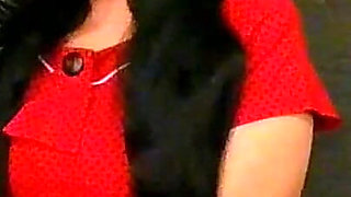 Housewife Smoking in Black Gloves