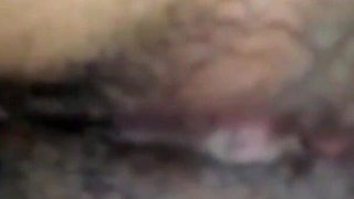 My wife and me at our bed I give a huge cumshot and she puts the milk inside her ass