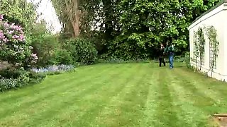 Busty Czech amateur fucks outdoor in public