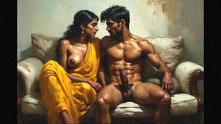 Busty milf gangbang sex with a group of big black cocks