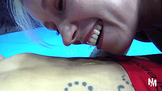 Two Busty MILF's Wrestling for the Belly Button