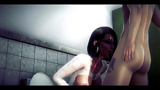 Hentai Uncensored 3D Amaia Hardsex in Toilet Japanese Asian Manga Anime Game Porn