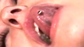 Teen in uniform gets rammed by two cocks in her ass