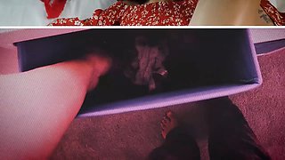 Stepdaughter punished hard by her old dad in POV video