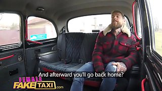 Female faux cab sexy englishman pays for czech taxi rail