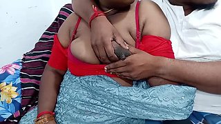 Desi Aunt Veni Exposes Big Natural Tits and Gets Deep Mouth Fuck by Stepson in Hardcore Homemade Video