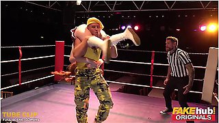 Ella Hughes And Marc Rose - Teen 18+ Machine Vs Bulldozer In Wild And Crazy Wrestling