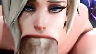 Skye Gets Her Bald Pussy Fucked and Creampied, Overwatch Babes Suck Your Cock and Teases, Thicc Ass Panam Rides Your Cock