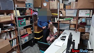 Shy blonde teen thief punish fucked by a LP officer