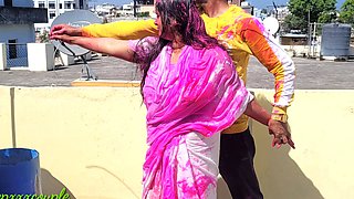 Hot Widow Bhabhi XXX Fuck with Brother-in-law on Holi.