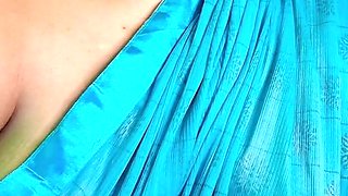 Role Play Fantasy Video - Tamil Stepmum Seduction in Green Saree