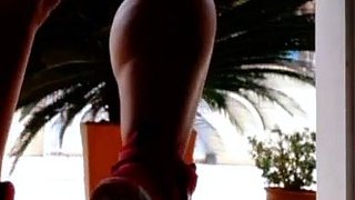 Busty brunette solo masturbation
