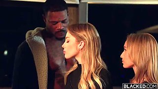 BLACKED BBC Threesome - Bella Spark & Kelly Collins Take Jason Luv's Big Cock